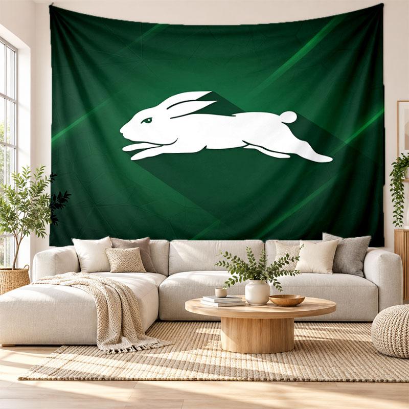 South Sydney Rabbitohs Wall Tapestry, Soft Fabric Wall Hanging, Decorative Backdrop For Bedroom Home Wall Art