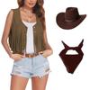 Womens Lightweight Layering Vest With Fringe Detail Boho Chic Outdoor Camping Style 2026