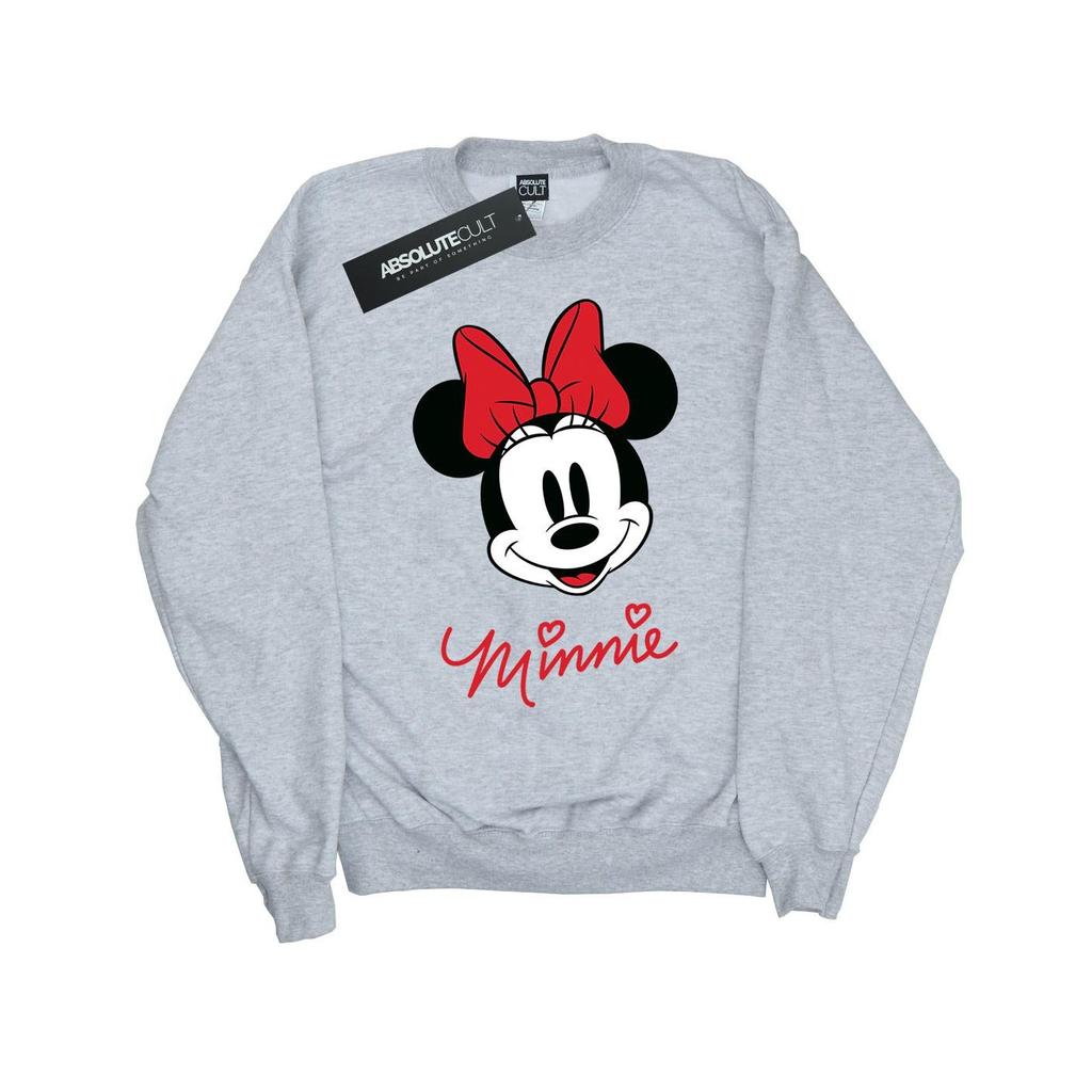 Disney Girls Minnie Mouse Face Sweatshirt