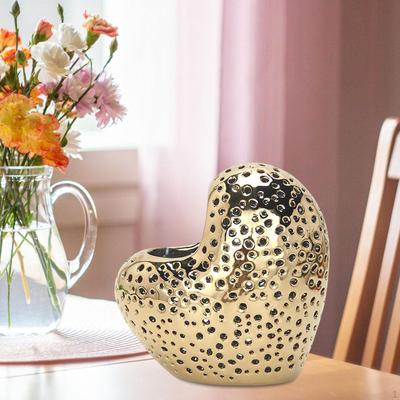 Ceramiczny Wazon w Kształcie Serca Środkowa Dekoracja Stołu Aranżacja Kwiatowa Blat Stołu Jadalnego