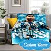 Custom Name Argentina's Messi Celebration Blanket bed sofa Blanket Flannel Blanket for Camping, Hiking, Picnic Essentials,gift for Fan family