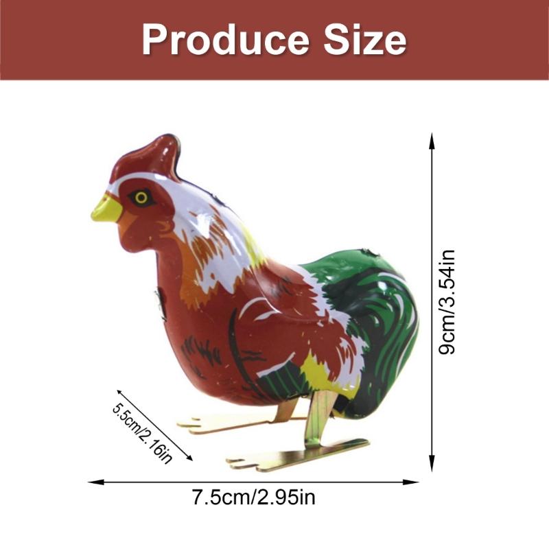Collectible Rooster Pecking Wind Up Toy Prank for Boys and Girls Mechanical Toy Chicken Toy Birthday/Christmas