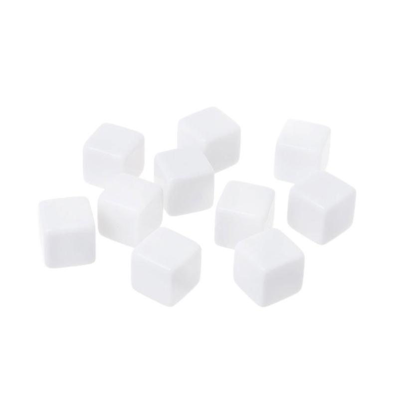 White Blank Dice Game Props Educational Toys Club/Party/Family Games Accessories