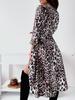 2024 Autumn European & American Fashion Long-Sleeve Printed Dress