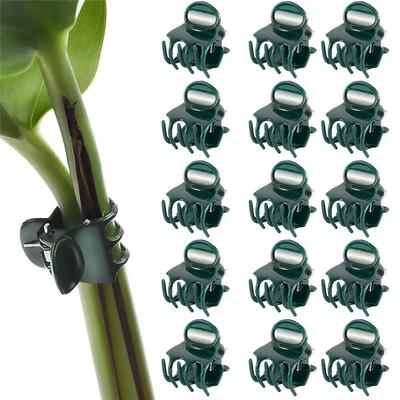 50pcs Dark Green Plastic Garden Clip | Vine Support Bundle, Plant Clips, Phalaenopsis Orchid Stem Clip, Gardening Tool