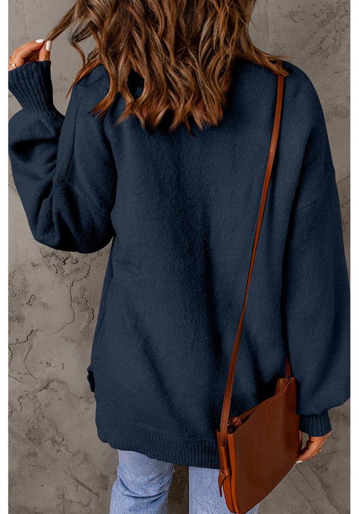 2025 Winter Women's Casual Loose Round Neck Sweater - European and American Style