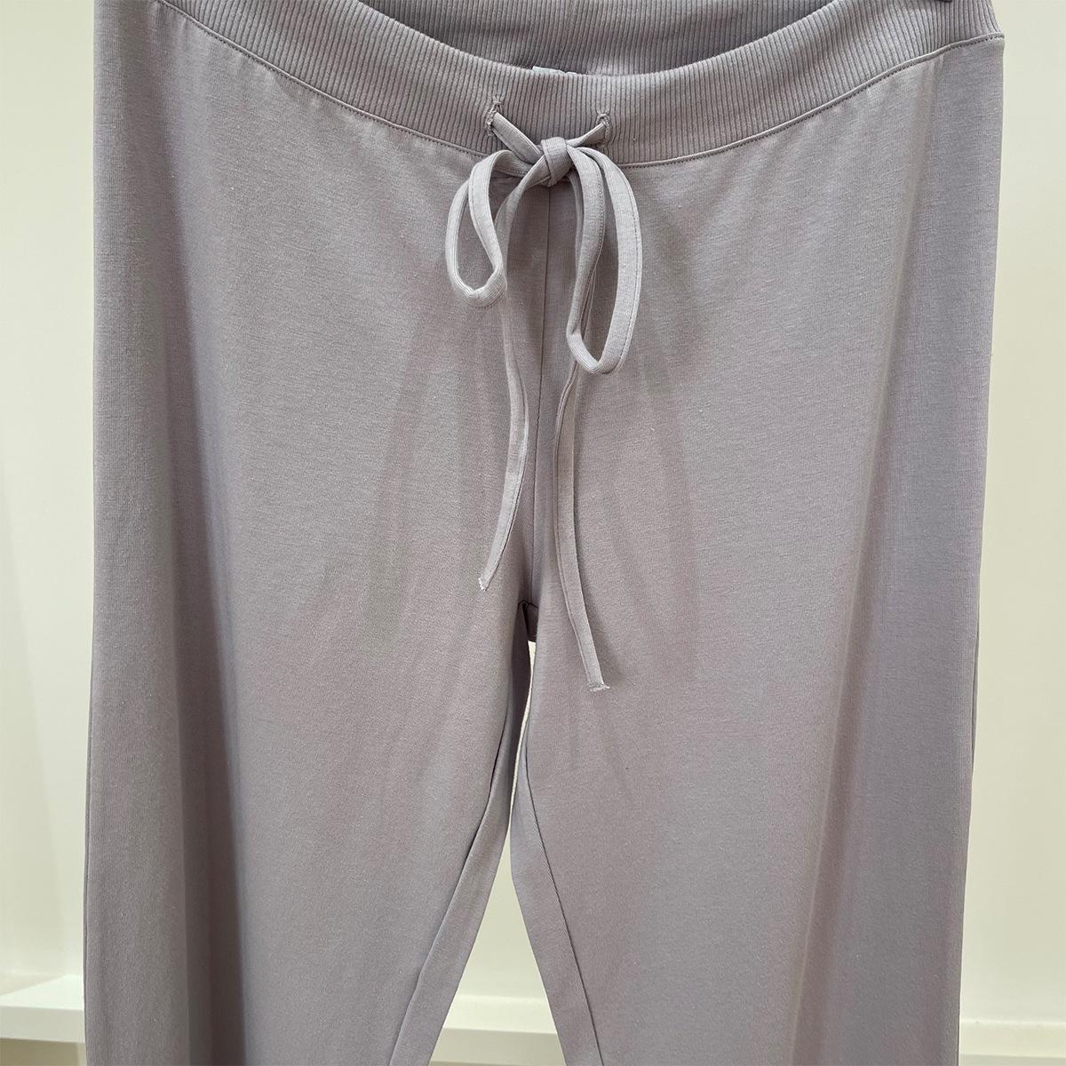 

Skims Cotton Jersey Low-Rise Drawstring Women s Pants - Loose, Comfortable, High Stretch, Long Length L—130-140 lbs