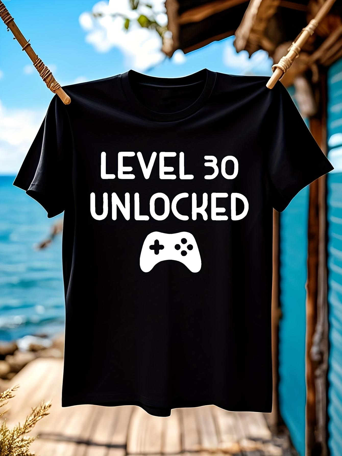 Gaming Graphic Tshirt Graphic Tshirt - Level 30 Unlocked ... M