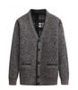 Men's Winter Thickened V-Neck Plus Velvet Sweater Cardigan for Middle-Aged & Elderly
