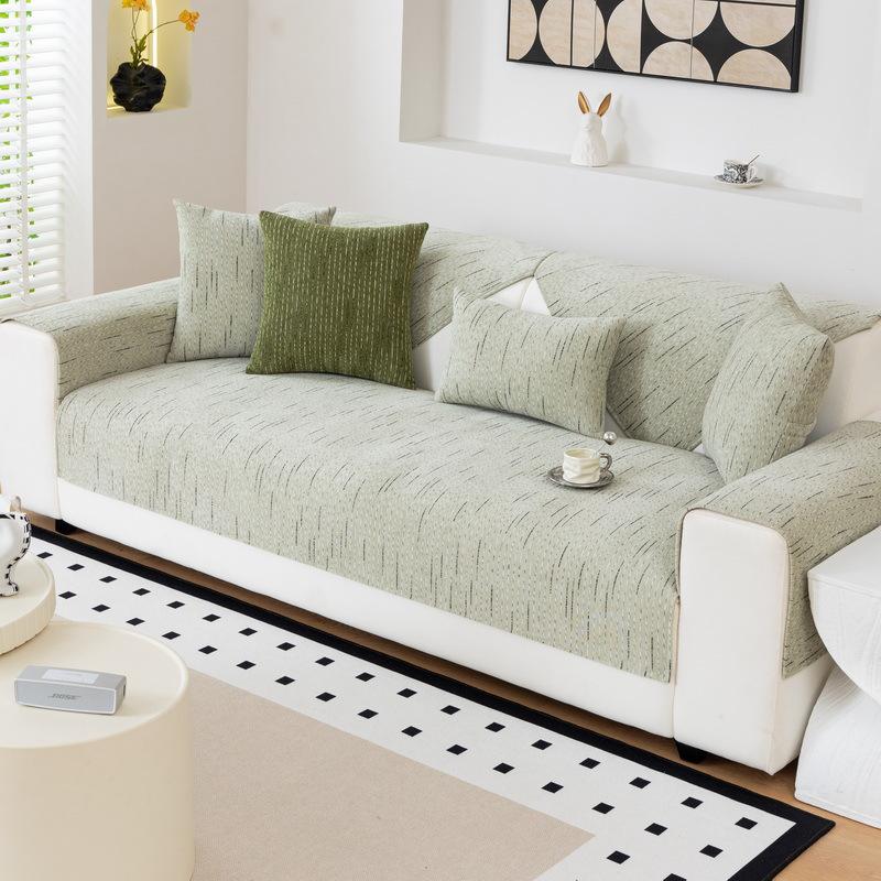French Retro High-end Sofa Cushion for All Seasons, New Chenille Cushion, Leather Sofa Cover, Cover Cloth