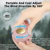 Portable Mini Bladeless Fan Hands Free Clip On Waist Shirt Cooling Fan 3 Speed Silent for Camping Hiking Office