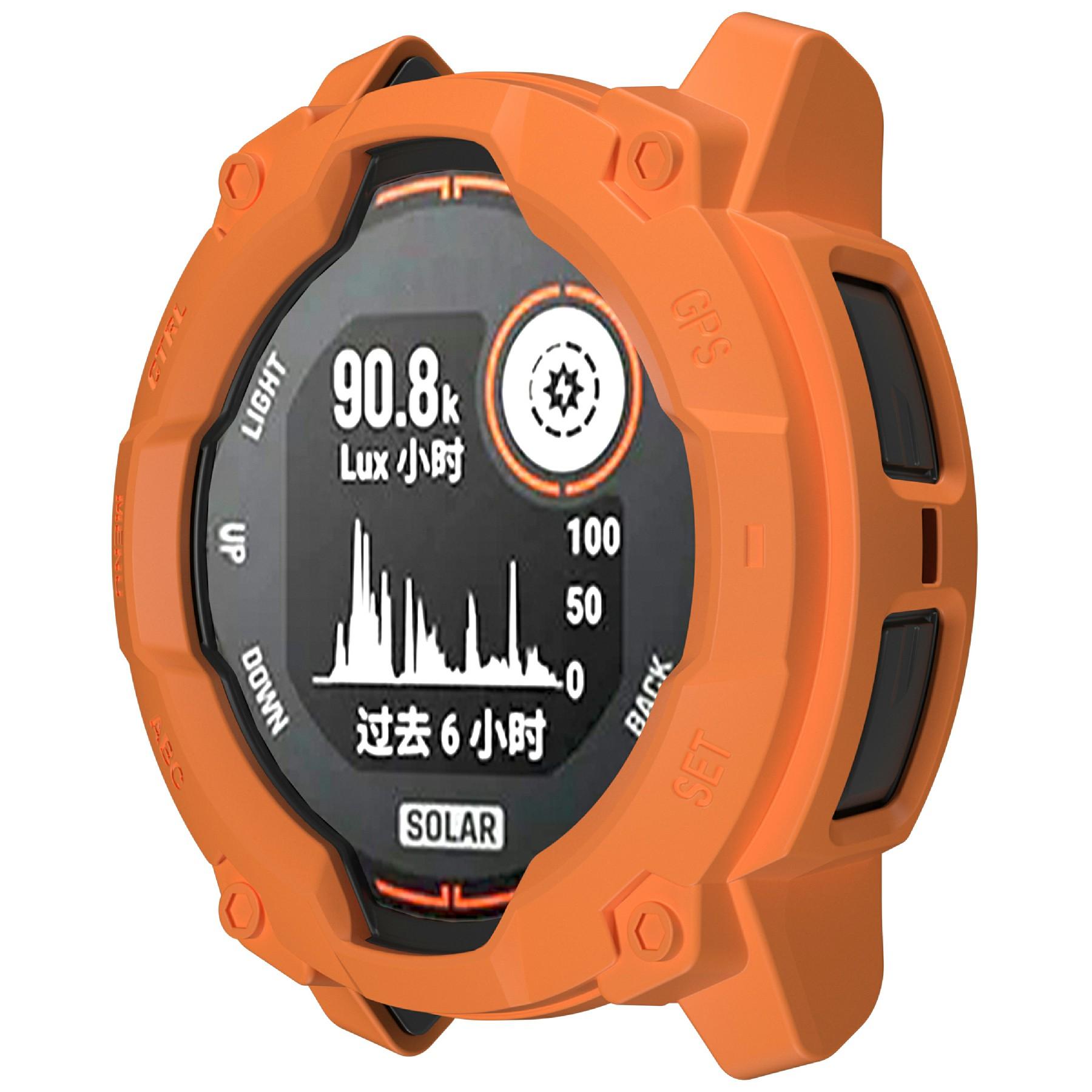 

For Garmin Instinct 3 Solar 50mm Protective Case Rugged Armor TPU Shell Watch Cover Starlight