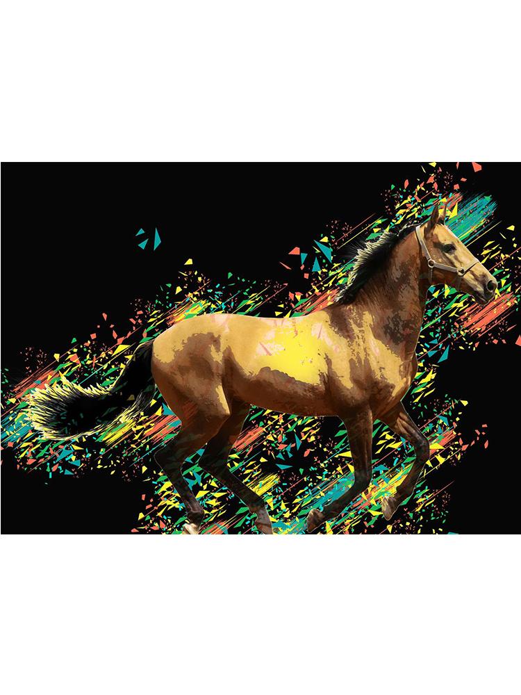 Abstrakte Löwe Giraffe Pferd Elefant Bild Leinwand Malerei farbige Tier Poster Druck für Kinderzimmer Home Dekoration Geschenke