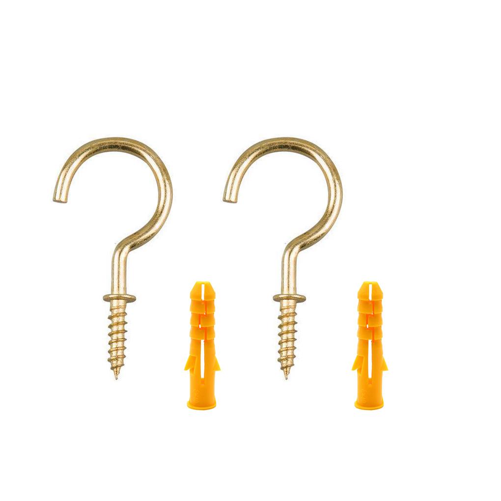 Kopp Sau Øye Skulderkrok Skruer Selvgjengende Hekling Metall Takbelagt Feste Spiralkrok Vindu DIY