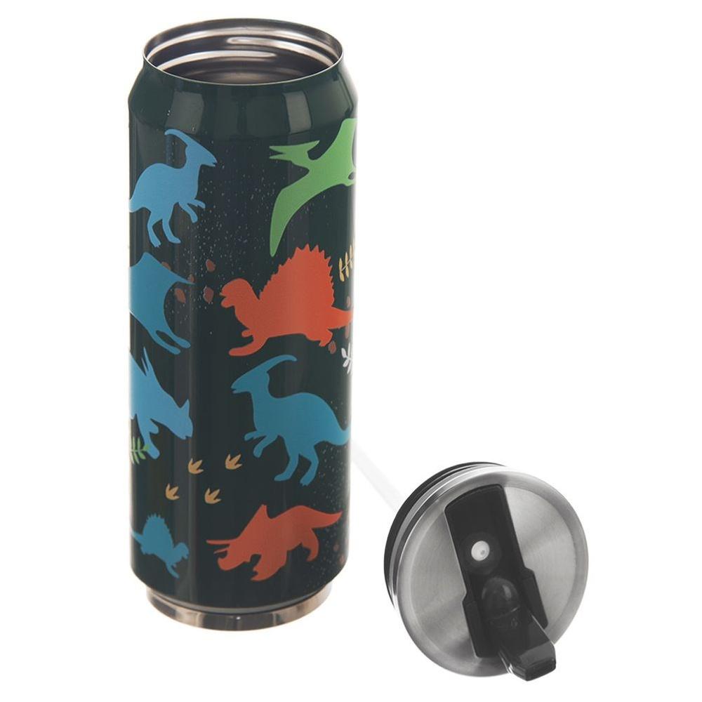 Kubek Termiczny Puszka Termos Bidon na Napoje Ciepłe Zimne Dinozaury 0,5L