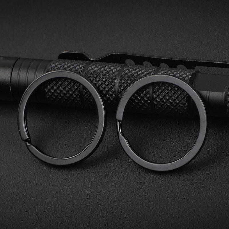 Czarny Płaski Pierścień do Breloków 30mm do Torebek, Butelek, Zabawek i Akcesoriów