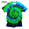 Fashion Art Design Style Short Sleeve T-shirt Tiedye 3d Printing Funny Colorful Cool T-shirt