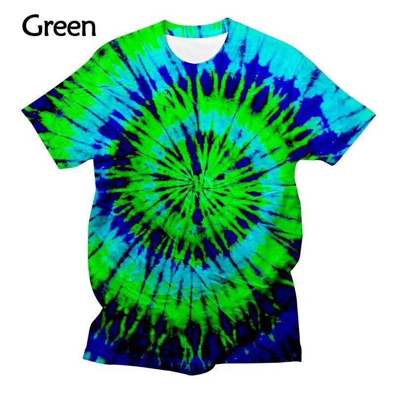 Fashion Art Design Style Short Sleeve T-shirt Tiedye 3d Printing Funny Colorful Cool T-shirt