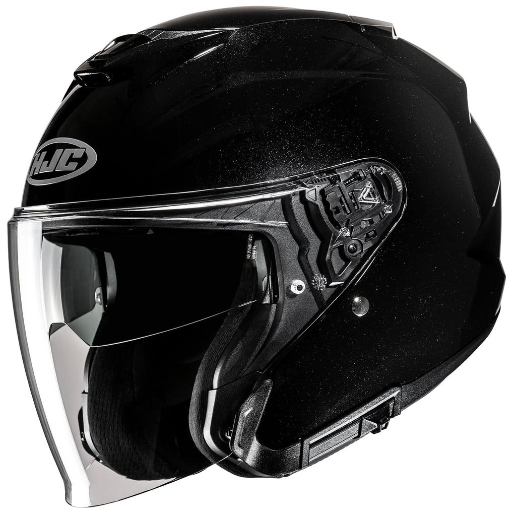 HJC HELMETS Motorcycle Helmet Jet Open Face Sun Visor Ventilation Internal Removable i31 Solid HJH273 METAL BLACK S Built-in (55 - 56cm)