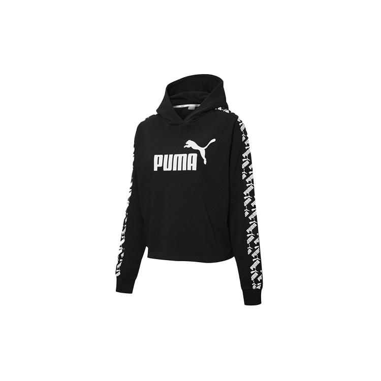 (WMNS) PUMA Amplified Cropped Hoodie Black Women s 583808-01 S