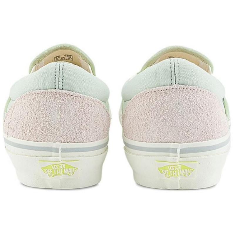 Vans Slip-On unisex classic versatile low-top skate shoes green and white VN000CTCBGK