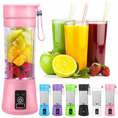 Liquidificadores portáteis espremedor pessoal com misturador de suco de fruta recarregável USB para smoothies shakes 380ML