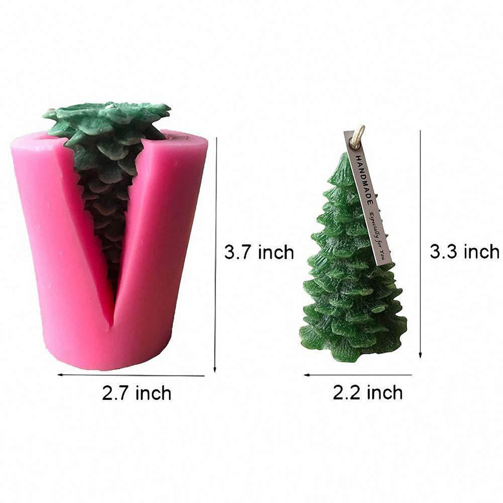 3D Silicone Christmas Tree Mould Baking Dessert Mould Christmas Tree Mould for Soap Candle