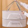 1/2/3 Layer Hanging Mesh Drying Basket U-shaped Zipper Design Food Fish Clothes Hanging Drying Net Outdoor Foldable Hanging Mesh Dryer