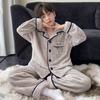 Set Pigiama Caldo in Pile Corallo per Ragazzi Manica Lunga Ispessito Abbigliamento per la Casa Bambini Inverno