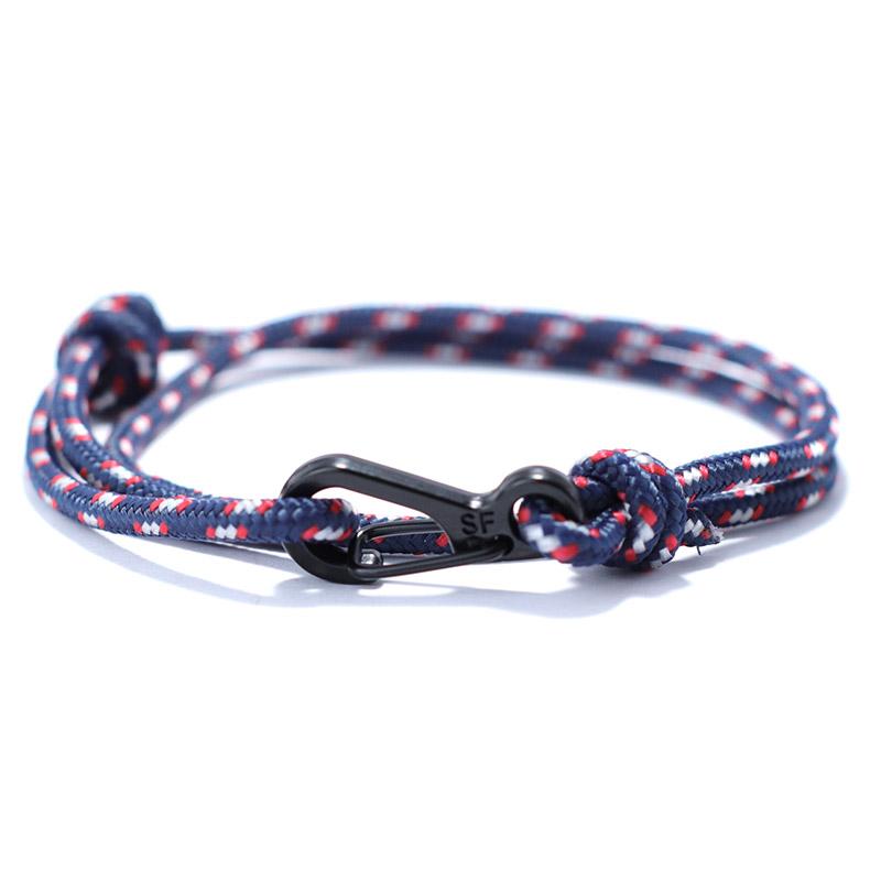 Simple Style Paracord Bracelet Men Handmade Sliding Adjustable Nautical Braslet Outdoor Camping Beach Leisure Accessories Joias