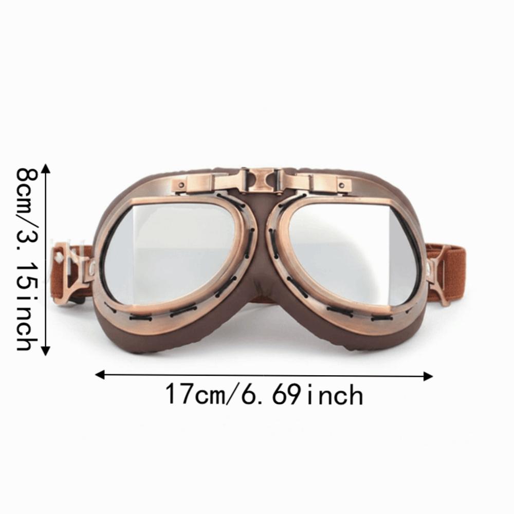 Okulary Pilotki Retro Ochrona UV Wiatroszczelne Okulary do Terenu Okulary Motocyklowe Sporty na Świeżym Powietrzu