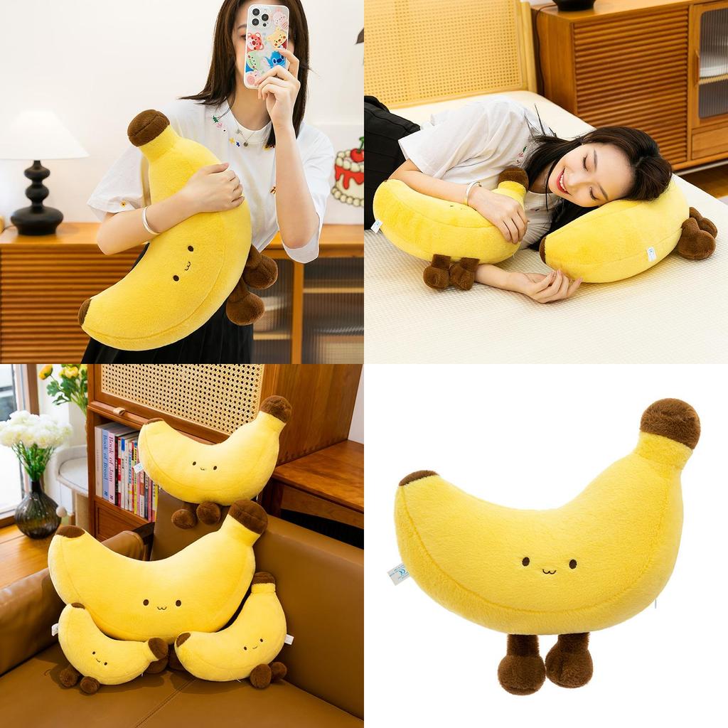 Plush Banana Pillow For Kids Soft Cartoon Fruit Gift For Girls