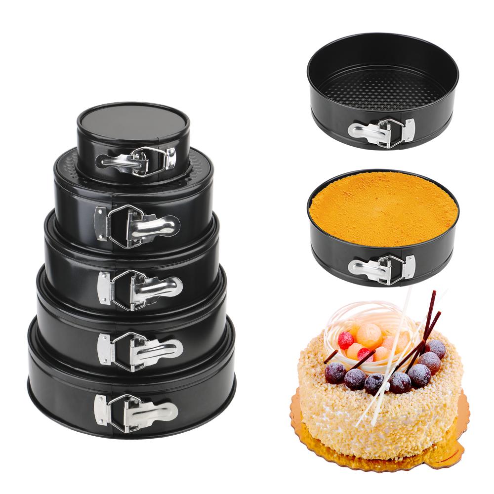 Removable Bottom Carbon Steel Cakes Molds Kitchen Accessories Non-Stick Metal Bake Mould Round Cake Pan Bakeware