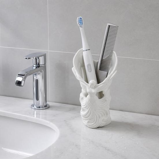 Angel Fairy Pen Holder 3D Printed Cosmetic Organizer Cute Makeup Brush Cup