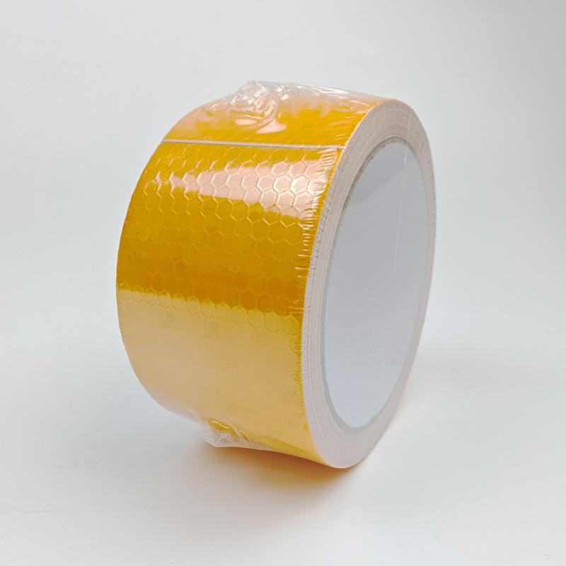 Red & White Reflective Safety Tape: High Viscosity, Waterproof, Wear-Resistant Warning Strip for Vehicles