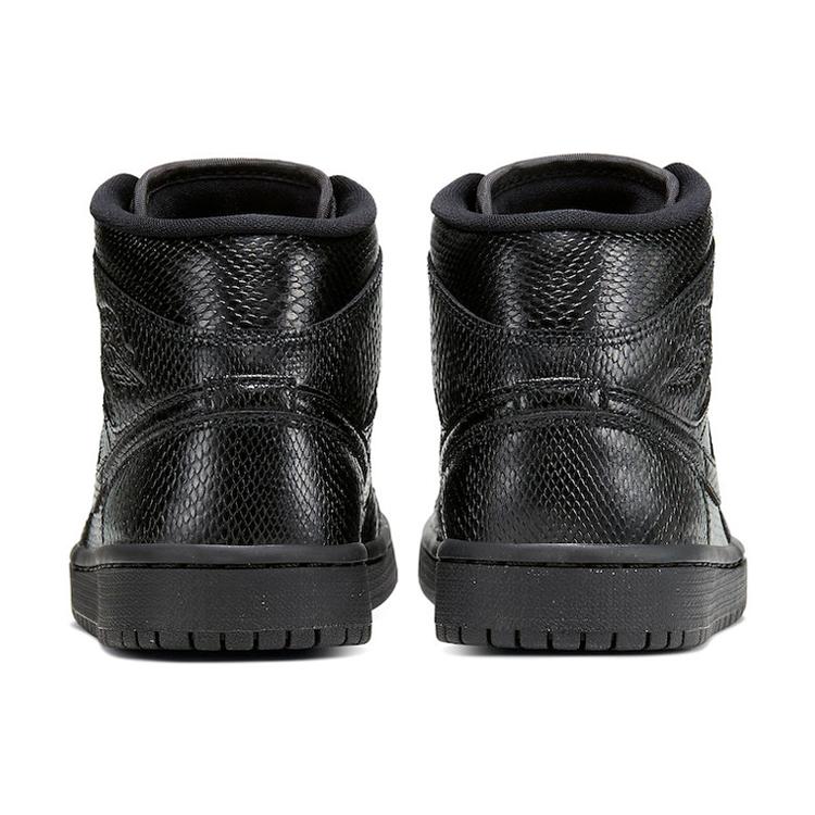 Jordan 1 Mid Black Snakeskin Women's BQ6472-010