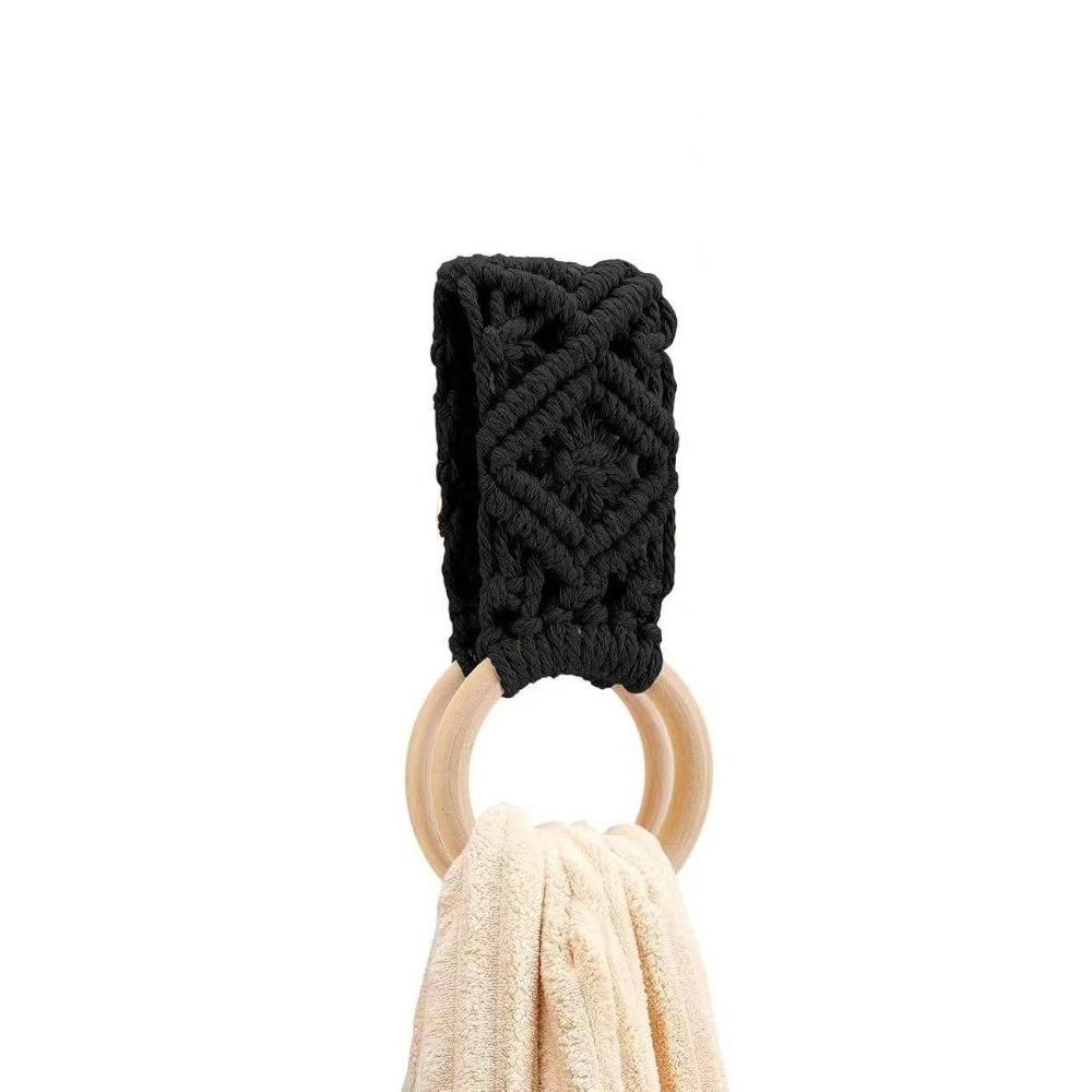 Cotton Rope Hand Towel Hanger Boho Style Wall Towel Rack New Towel Ring Holder  Washroom
