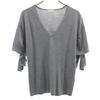 ESTNATION Short Sleeve V Neck Knit 38 Gray Women Used