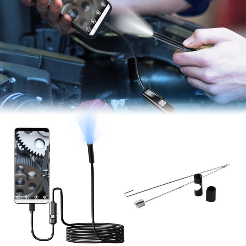 Inspection Camera Endoscope with LED Light IP67 Waterproof Camera for Auto Inspection Industry Borescope Scope Camera