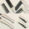 Professional Oil Head Comb Stainless Steel Handle Hairdressing Hair Comb Wide Teeth Men Comb  Salon