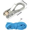Rope Rollers 6 Pack Paracord, Rope Roller Tensioner Adjuster, Stainless Steel Heavy Duty Knot-Free Cam Lock Buckle, Tie-Down Cargo Tightening