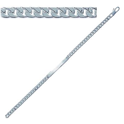[G1311] - Silver Curb Chain 'Eve' - 18 Cm 4 Mm