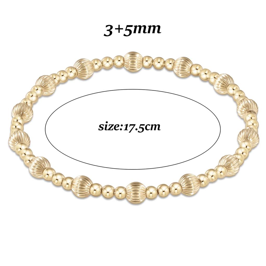Vlen Bohemian Gold Ball Beaded Bracelet Set Handmade Fashion Chunky Statement Jewelry for Wedding Anniversary Gift