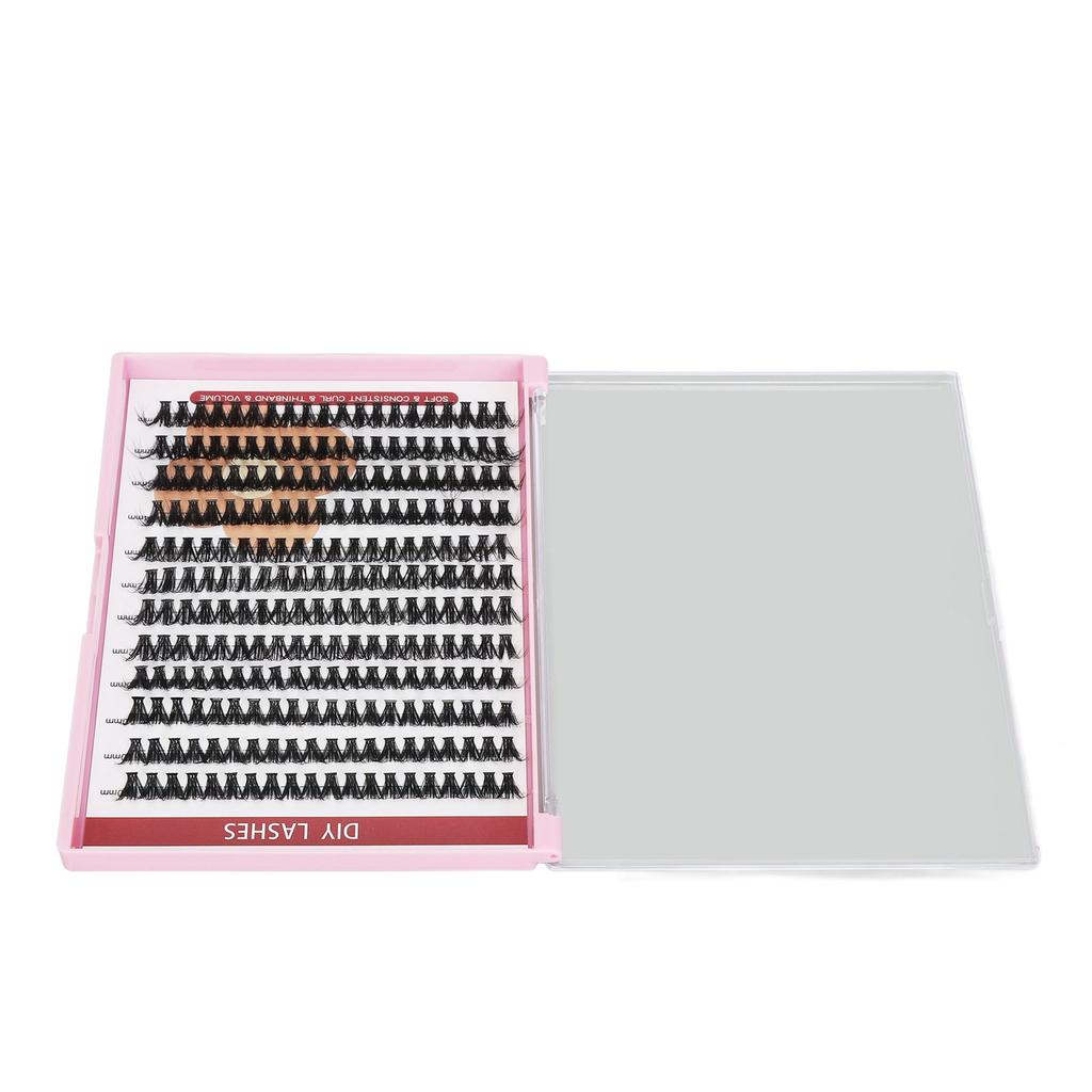 Lash Extension Kit with Bond Seal Tweezers Easy To Apply Long Lasting Individual Eyelash Kit for Home Travel 40D 12