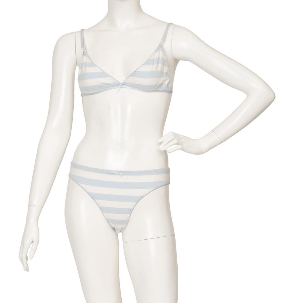 Clearstone SugarLolita Cosplay Halloween Shima Bra Shima Pan Blue & Women's