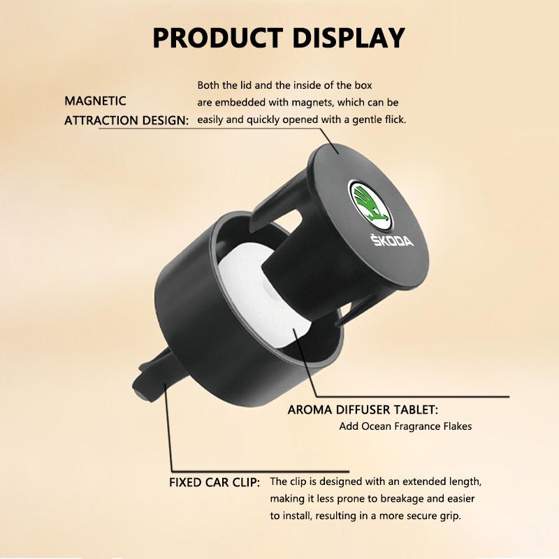 ATSS5 Car Air Vent Air Freshener Clip Aromatherapy Diffuser Auto Accessories For Skoda octavia a5 a4 mk1 2 fabia superb rapid mk3 yeti