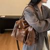 Vintage Large Capacity Bag Commuter Crossbody Bag Women's Shoulder Hand Tote Bag Short Distance Luggage Bag