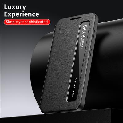 Flip Cover For Samsung Galaxy A57 Window View Flip-free Answer Call Smart APP PU Leather Case