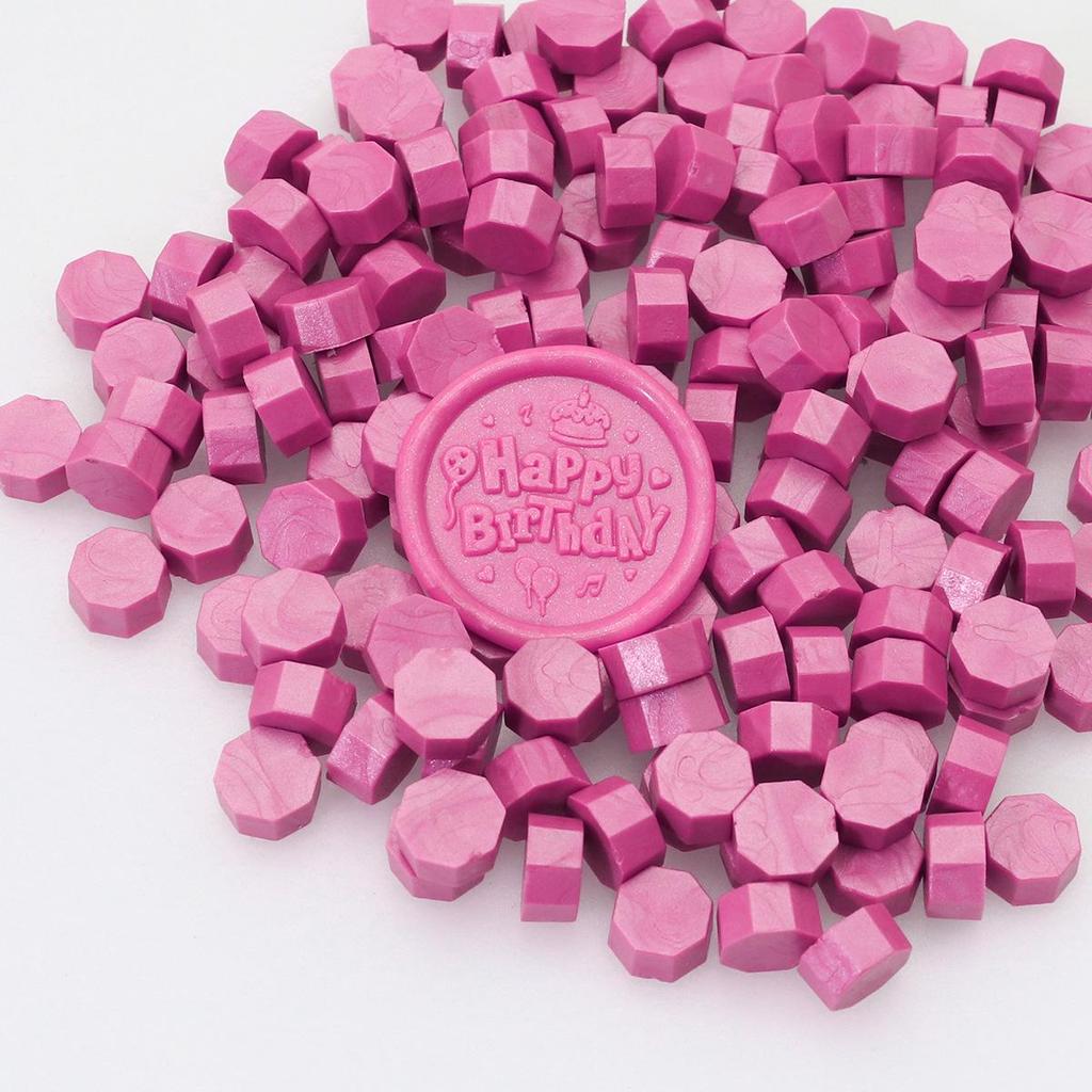 148 Pearlescent Octagonal Sealing Wax Beads - Mixable Colors, 500g Package