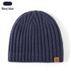 New Style Unisex Double-Layer Knit Hat for Winter - Warm Cross-Stitch Design with Ear Protection